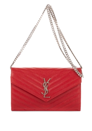 Saint Laurent Pre-Owned 2010s chain-strap quilted shoulder bag - Red
