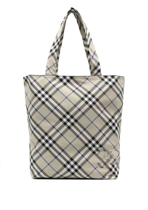 Burberry Equestrian Knight-embroidered tote bag - Neutrals