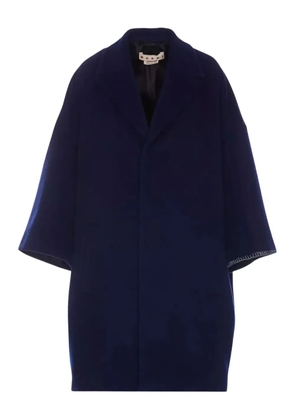 Marni embroidered coat - Blue