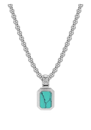 Nialaya Jewelry turquoise and onyx necklace - Silver