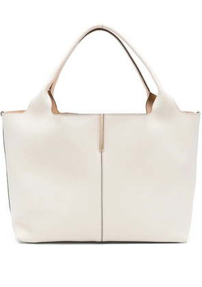 Tod's medium-small leather tote bag - Neutrals