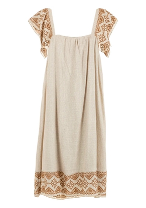 Olympiah intarsia-print dress - Neutrals