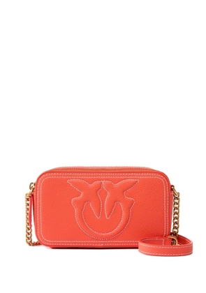 PINKO Carrie logo-embossed cross body bag - Red