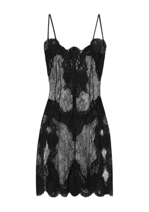 Dolce & Gabbana lace-trimmed slip dress - Black