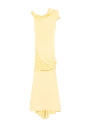 Paris Georgia Pascal asymmetrical draped dress - Yellow
