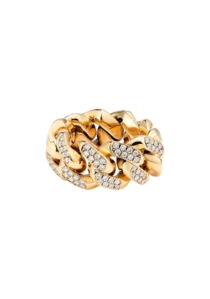 777 yellow gold diamond Cuban ring