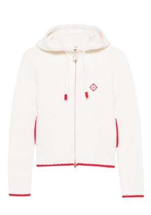 Casablanca waffle zip-up hoodie - Neutrals