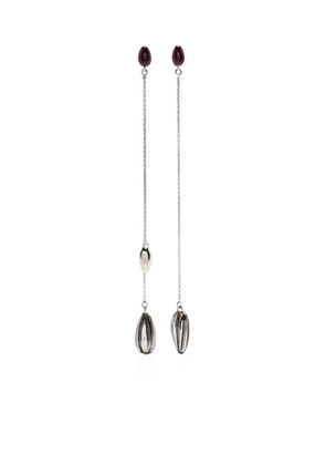 LEMAIRE bead-embellished drop earrings - Silver