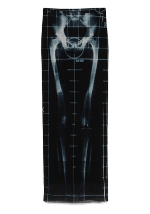 Jean Paul Gaultier X-Ray maxi skirt - Black