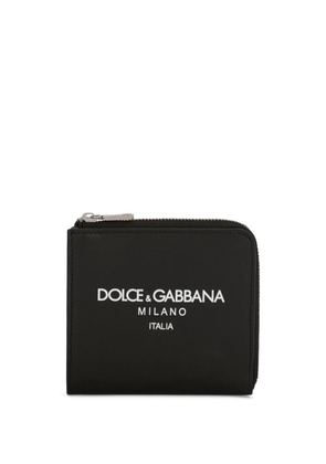 Dolce & Gabbana logo-print zip-around wallet - Black