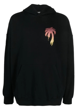 Palm Angels I Love PA-print cotton hoodie - Black