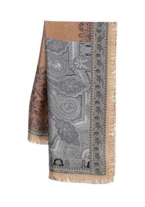 Pierre-Louis Mascia Molare printed scarf - Brown