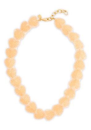 Crystal Haze Jelly Heart 18K gold-plated necklace - Orange