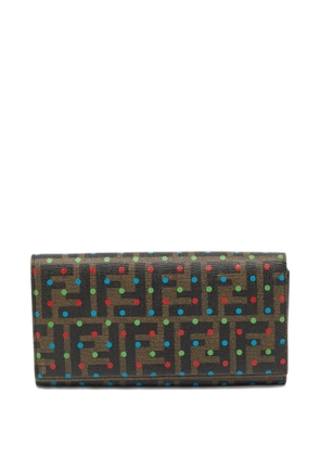 Fendi Pre-Owned 2010 polka-dot-print wallet - Brown