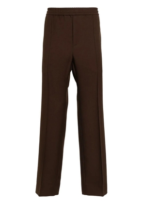 Gucci stripe-detail cotton trousers - Brown