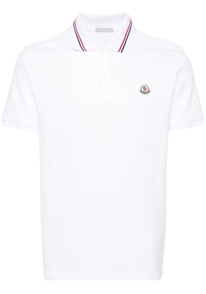 Moncler logo-patch polo shirt - White