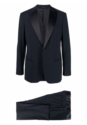 Giorgio Armani single-breasted tailored dinner suit - Blue