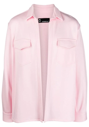 STYLAND x notRainProof open-front cotton shirt jacket - Pink
