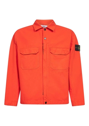 Stone Island logo-patch shirt - Orange