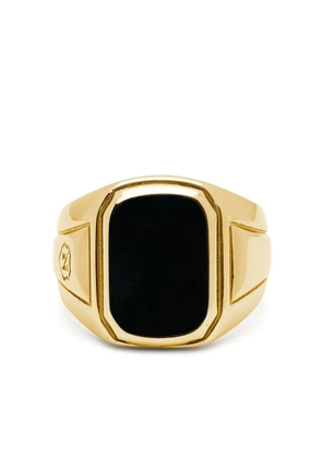 Nialaya Jewelry oblong gold-plated signet ring