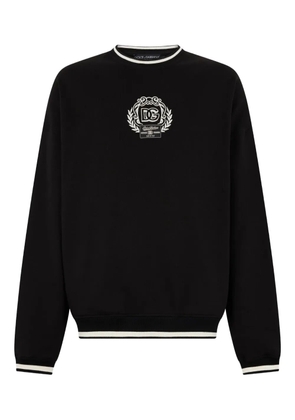 Dolce & Gabbana logo-embroidered sweatshirt - Black