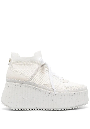Chloé Nama platform-wedge sneakers - White