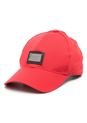 Dolce & Gabbana logo-tag baseball cap - Red