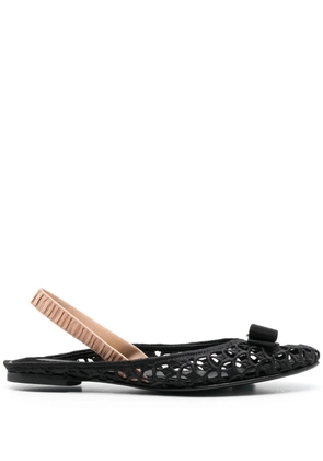 Ferragamo Varina slingback ballerina shoes - Black