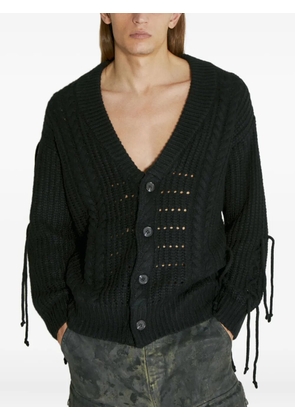 GUESS USA strap-detail cardigan - Black