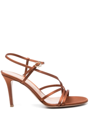Gianvito Rossi 90mm satin sandals - Brown