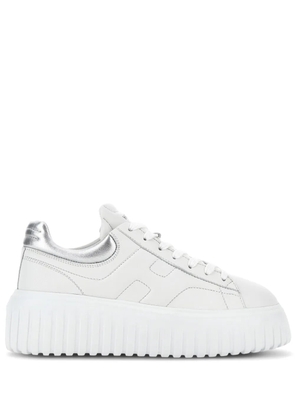 Hogan H-Stripes lace-up leather sneakers - White