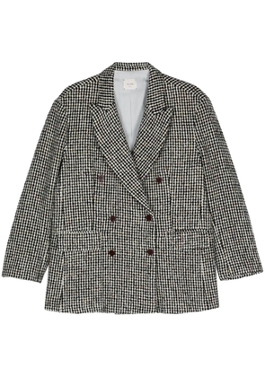 Alysi houndstooth-pattern coat - Black