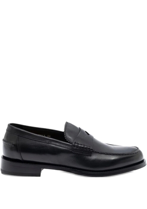 Doucal's almond toe loafers - Black