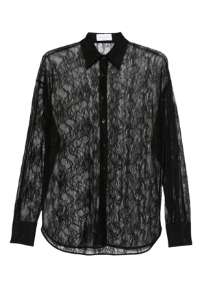 THE NINA STUDIO lace buttoned shirt - Black