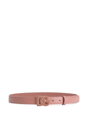 Dolce & Gabbana logo-plaque belt - Pink