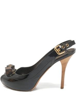 Louis Vuitton Pre-Owned dice peep-toe sandals - Brown