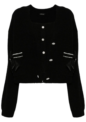 tout a coup rhinestone-embellished layered cardigan - Black