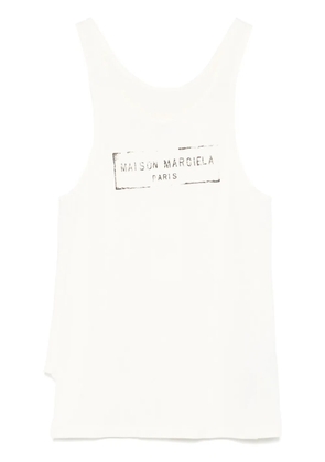 Maison Margiela logo-print tank top - Neutrals