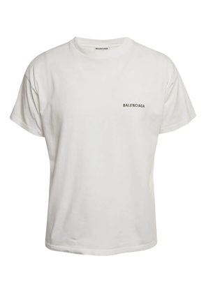Balenciaga Pre-Owned embroidered logo T-shirt - White