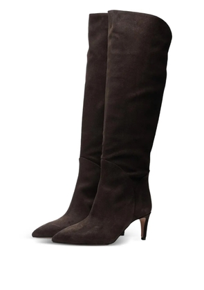 Poche Paris pointed-toe knee-high boots - Brown