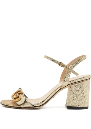 Gucci Pre-Owned Marmont block-heel sandals - Gold