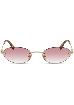 Miu Miu Eyewear oval-frame sunglasses - Gold