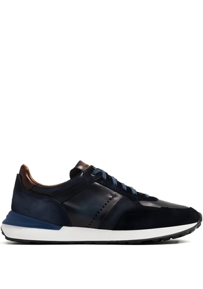 Magnanni suede leather-panel sneakers - Blue