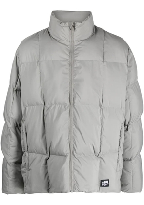 AMBUSH logo-appliqué quilted jacket - Grey