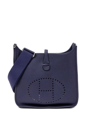 Hermès Pre-Owned 2000s perforated leather shoulder bag - Blue