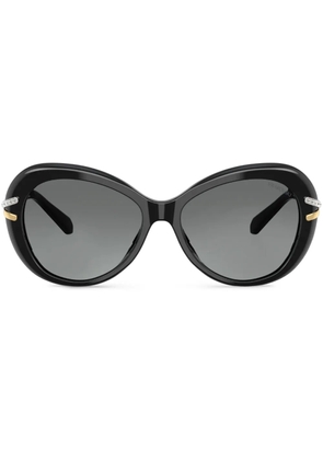 Swarovski Eyewear crystal-embellished oversize sunglasses - Black