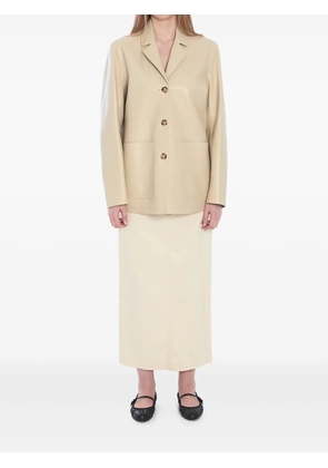 TOTEME single-breasted leather blazer - Neutrals