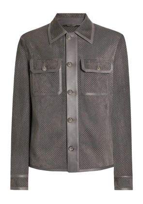 Dolce & Gabbana lamb-suede jacket - Grey