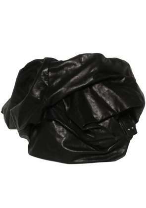 Rick Owens Draped Bustier leather top - Black