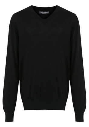 Dolce & Gabbana cashmere v-neck sweater - Black